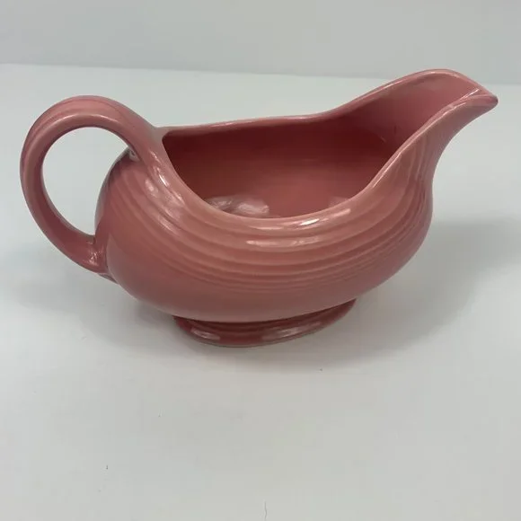 Fiestaware Rose Pink Gravy Boat Homer Laughlin USA - Picture 7 of 8